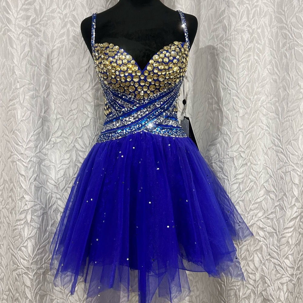 Sherri hill blue HOCO dress size 2